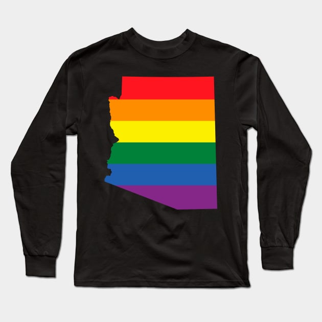 Arizona state LGBT Pride! Long Sleeve T-Shirt by FiftyStatesOfGay